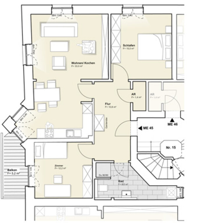 In der Flur Siegen - Erdgeschoss Wohnung 45